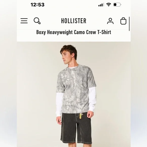 Hollister Camouflage mens T-Shirt - Picture 2 of 7